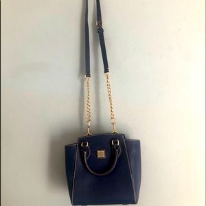 Dooney & Bourke Small navy Saffiano Chain Strap